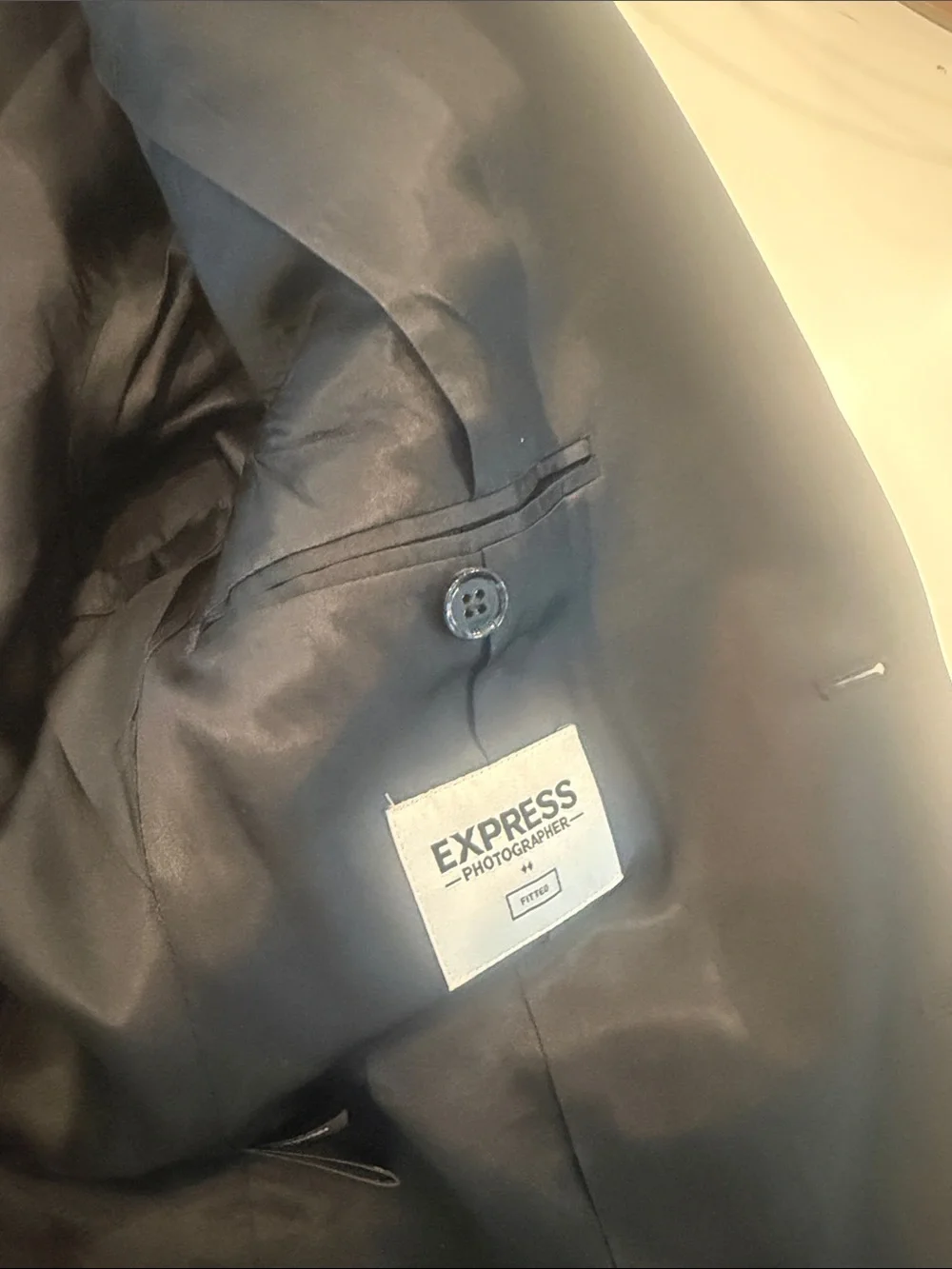 Express “Photographer” Fitted Black Blazer